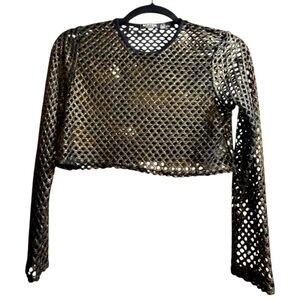 Nasty Gal brand fishnet cropped top size 2 / UK6